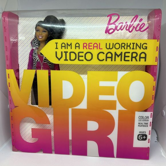 Barbie Video Girl Real Working Camera Color LCD Screen Playback Ages 6+ - NEW